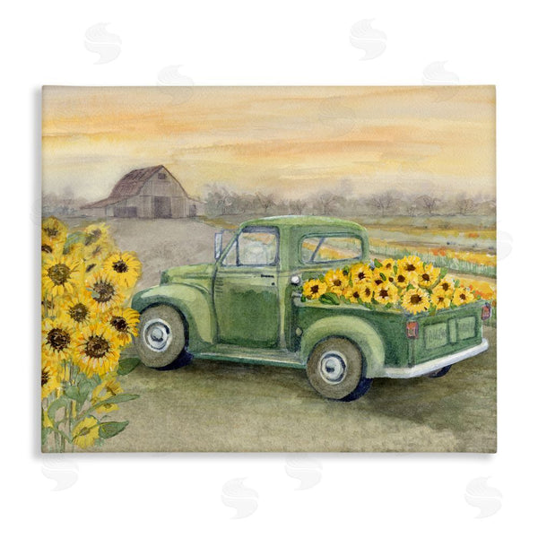 stupell industries Patti Bishop | Wild Sunflower Truck Harvest Wall Art