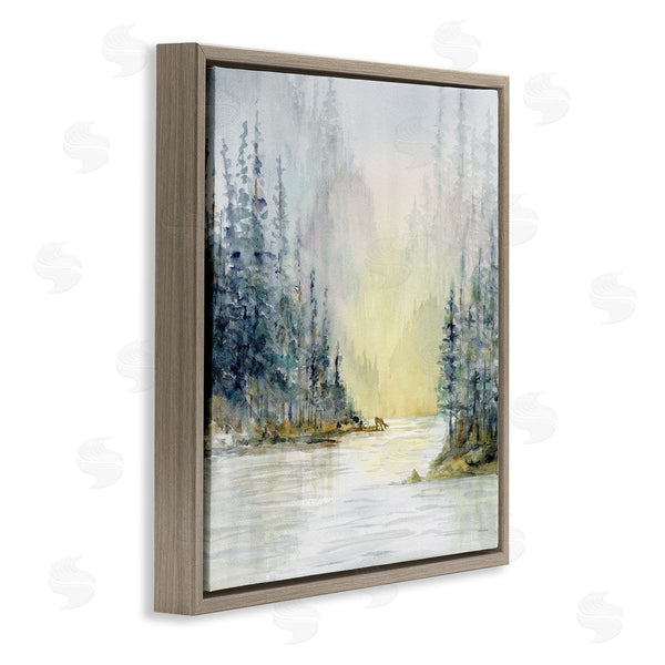 Stupell Industries Patti Bishop | Woodland Lake Scene Wall Art