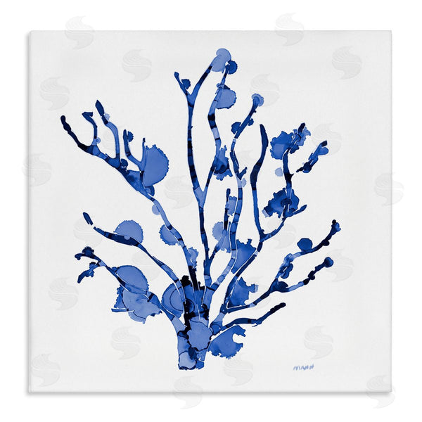 stupell industries Patti Mann | Detailed Coral Sea Life Blue Watery Pattern Wall Art
