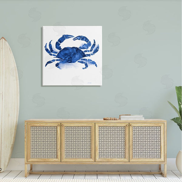 Stupell Industries Patti Mann | Detailed Crab Wildlife Blue Ocean Sea Life Wall Art