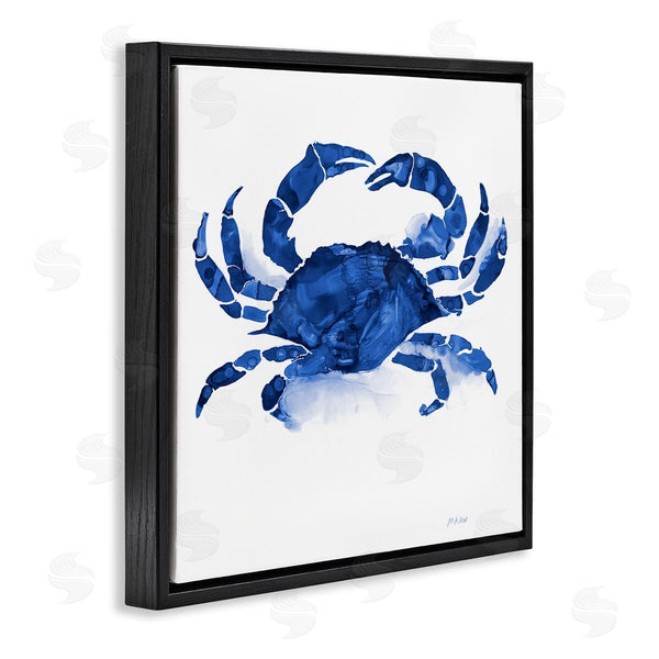 Stupell Industries Patti Mann | Detailed Crab Wildlife Blue Ocean Sea Life Wall Art