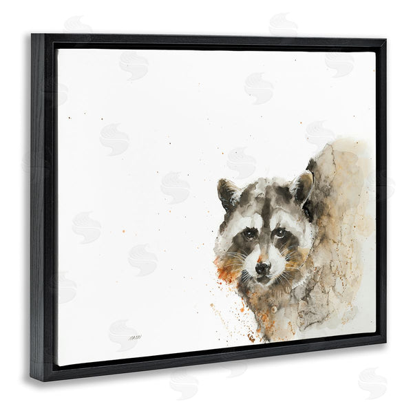Stupell Industries Patti Mann | Forest Raccoon Watercolor Portrait Modern Abstract Painting Wall Art