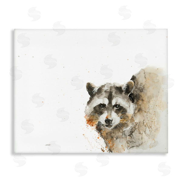 stupell industries Patti Mann | Forest Raccoon Watercolor Portrait Modern Abstract Painting Wall Art