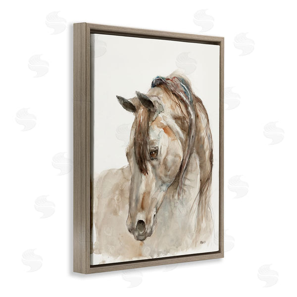 Stupell Industries Patti Mann | Gentle Horse Portrait Farm Watercolor Detail Wall Art