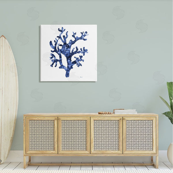 Stupell Industries Patti Mann | Ocean Coral Plant Sea Life Blue Pattern Wall Art