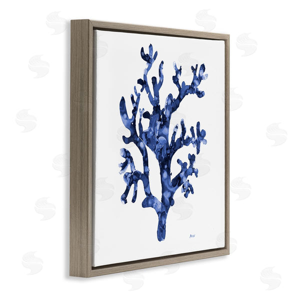 Stupell Industries Patti Mann | Ocean Coral Plant Sea Life Blue Pattern Wall Art