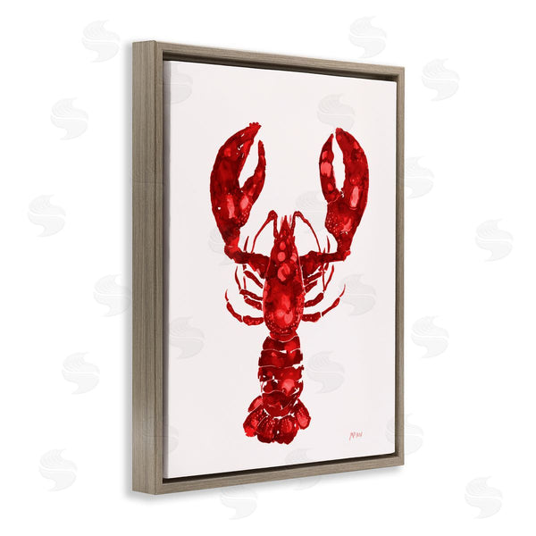 Stupell Industries Patti Mann | Red Lobster Marine Paint Speckled Watercolor Wall Art