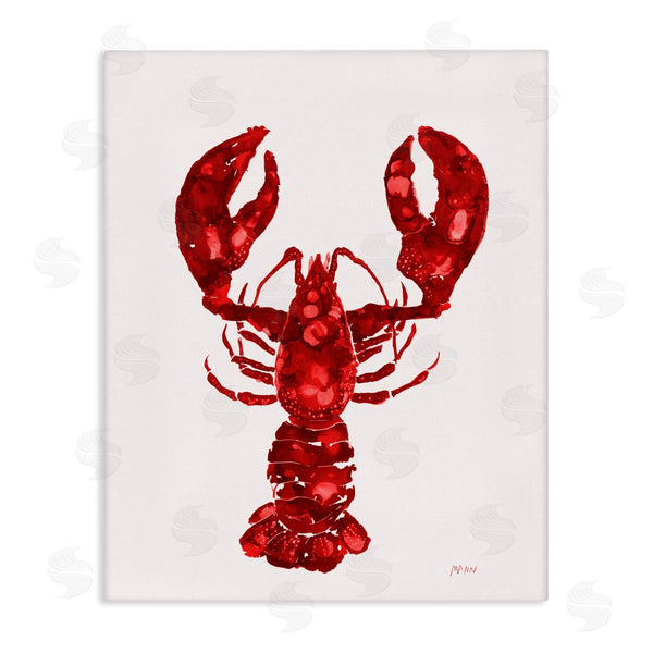 stupell industries Patti Mann | Red Lobster Marine Paint Speckled Watercolor Wall Art