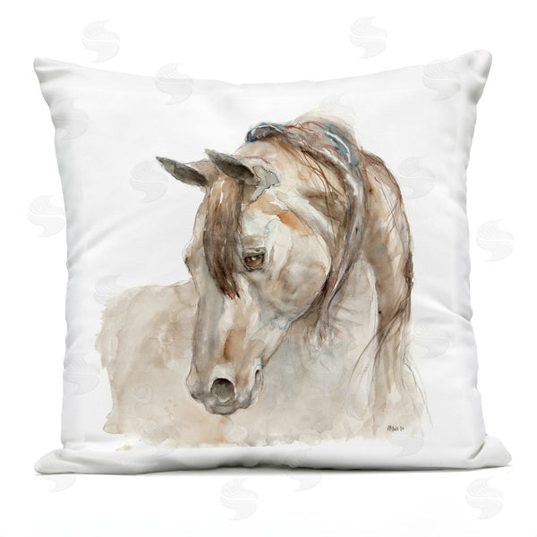 Stupell Industries Patti Mann | Rural Farm Horse Portrait Printed Throw Pillow