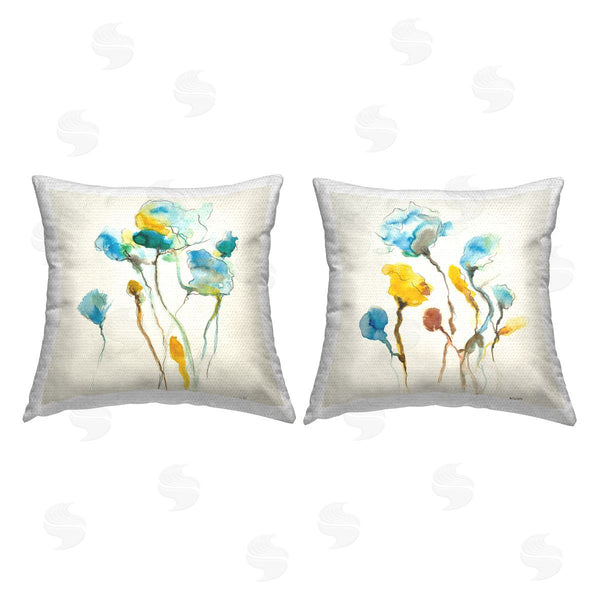 Stupell Industries Patti Mann | Varied Roses Abstract Plants Printed Throw Pillow Set