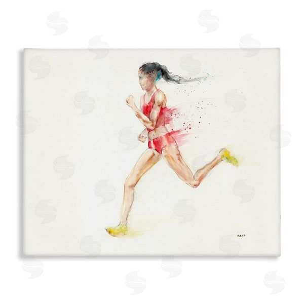 stupell industries Patti Mann | Watercolor Athlete Female Runner