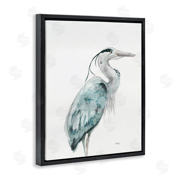Stupell Industries Patti Mann | Watercolor Crane Soft Blue Tones Aquatic Bird Wall Art