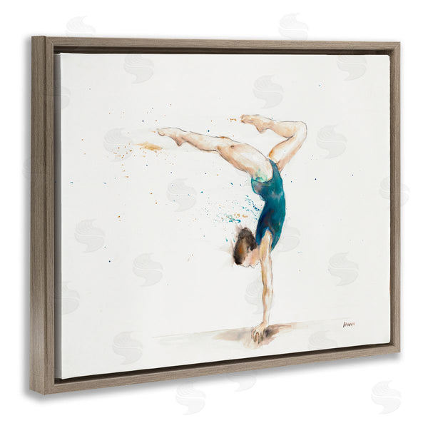 Stupell Industries Patti Mann | Watercolor Female Gymnast Handstand Pose