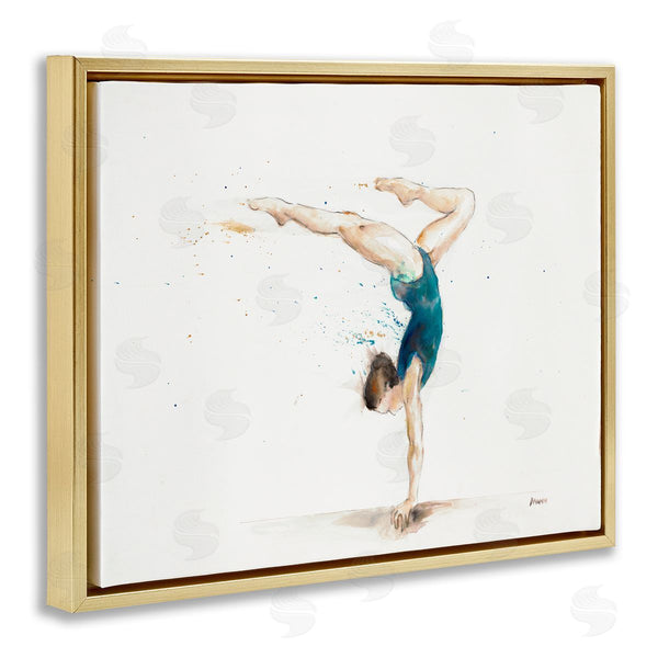 Stupell Industries Patti Mann | Watercolor Female Gymnast Handstand Pose