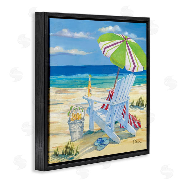 Stupell Industries Paul Brent | 5pm Summer Beer Beach Chair Wall Art