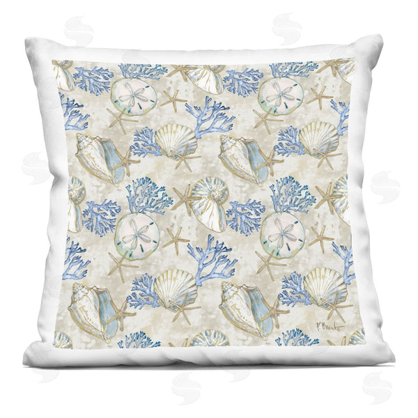 stupell industries Paul Brent | Aquatic Sea Life Pattern Printed Throw Pillow