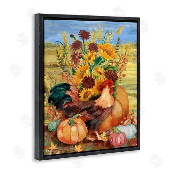 Stupell Industries Paul Brent | Autumnal Rooster & Sunflowers Wall Art
