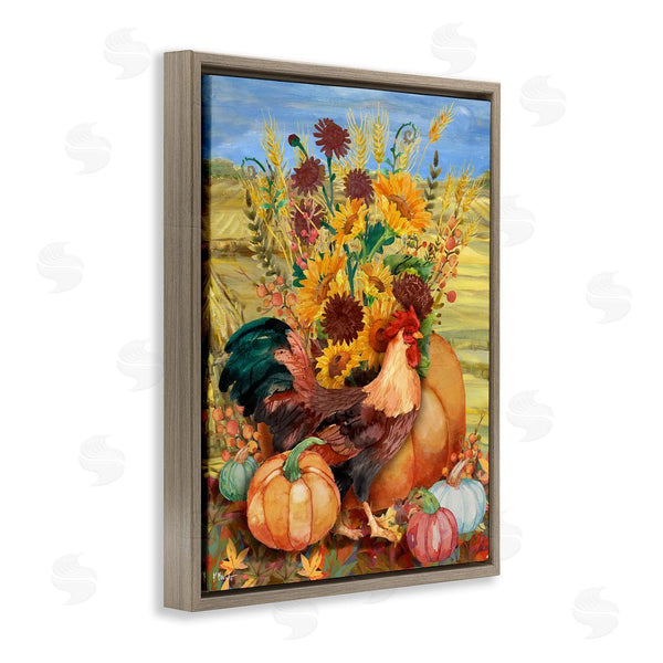 Stupell Industries Paul Brent | Autumnal Rooster & Sunflowers Wall Art