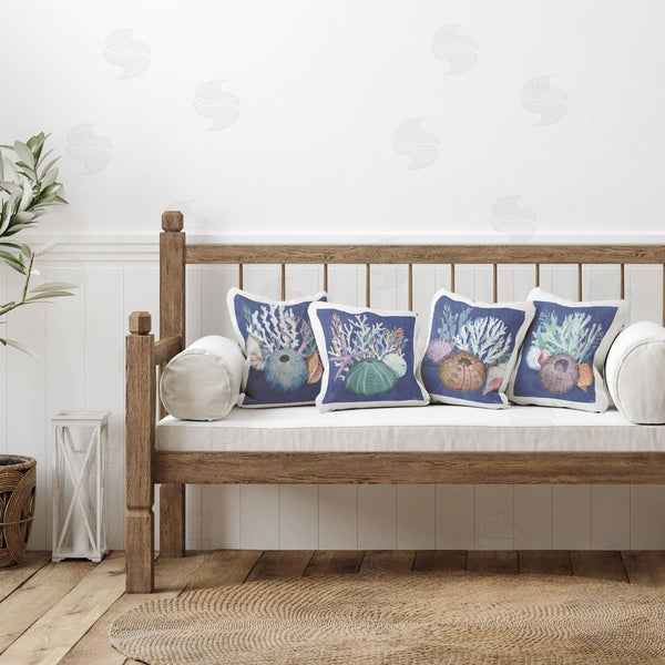 Stupell Industries Paul Brent | Beach Urchin & Coral Printed Throw Pillow Set