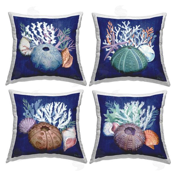 Stupell Industries Paul Brent | Beach Urchin & Coral Printed Throw Pillow Set