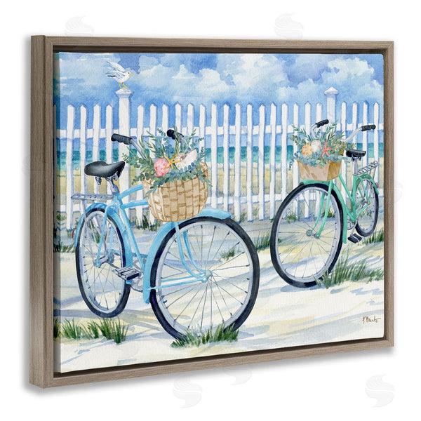 Stupell Industries Paul Brent | Bicycles At Beach Fence