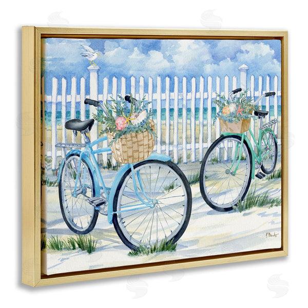 Stupell Industries Paul Brent | Bicycles At Beach Fence