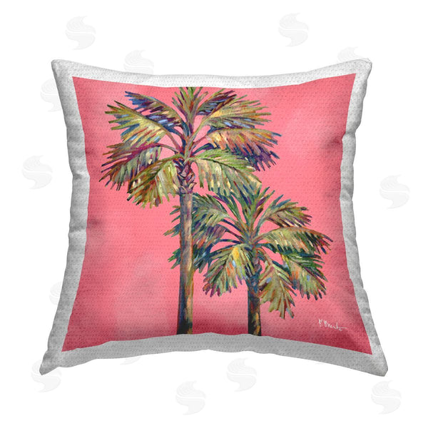 Stupell Industries Paul Brent | Bondi Palms On Pink Printed Throw Pillow