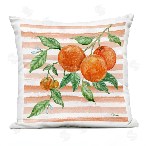 Stupell Industries Paul Brent | Bright Juicy Orange Vine Printed Throw Pillow