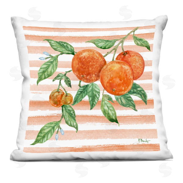 stupell industries Paul Brent | Bright Juicy Orange Vine Printed Throw Pillow