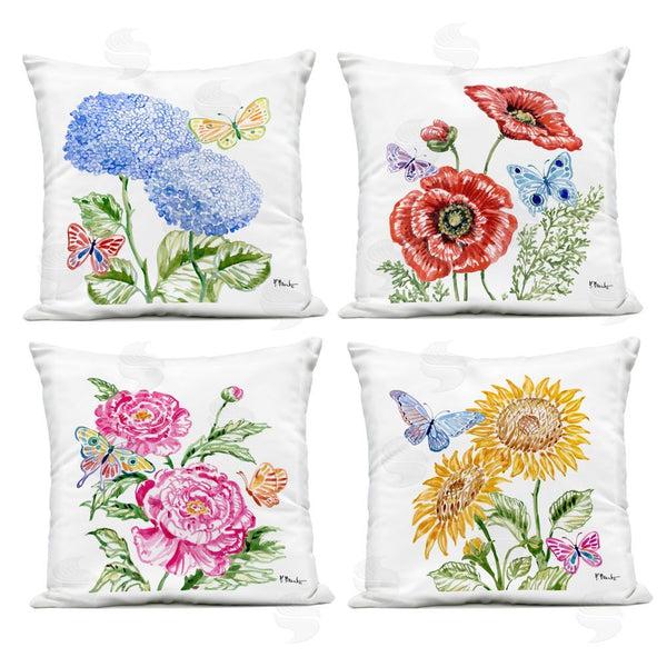 Stupell Industries Paul Brent | Brushstroke Florals & Butterflies Printed Throw Pillow Set