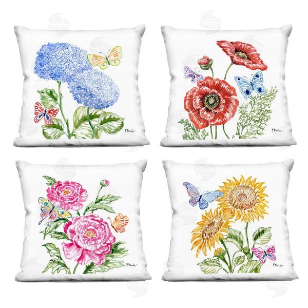 stupell industries Paul Brent | Brushstroke Florals & Butterflies Printed Throw Pillow Set