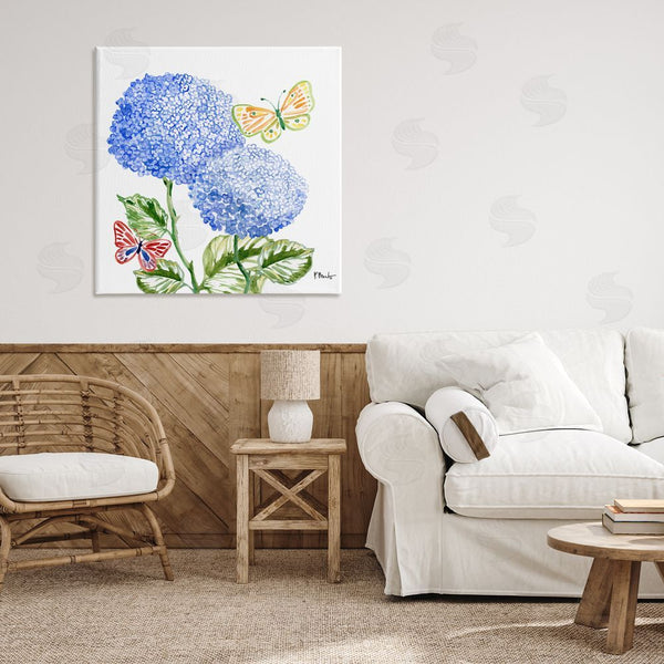 Stupell Industries Paul Brent | Brushstroke Hydrangea & Butterflies