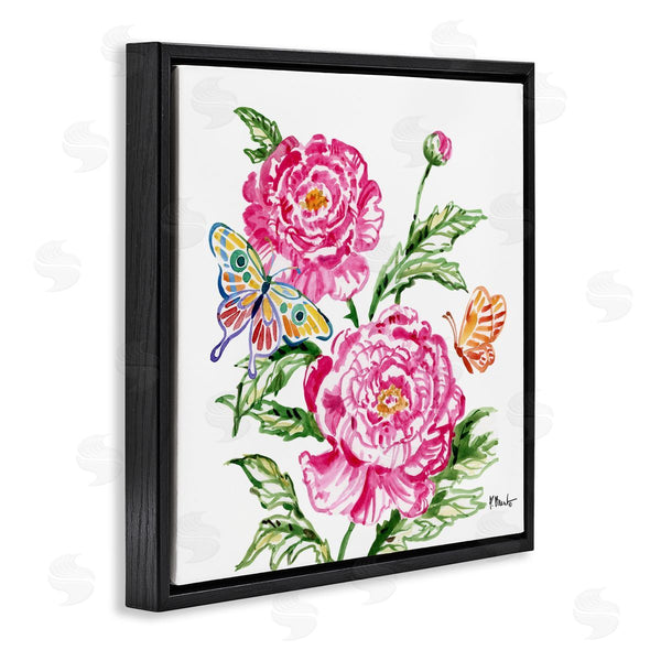 Stupell Industries Paul Brent | Brushstroke Peonies & Butterflies