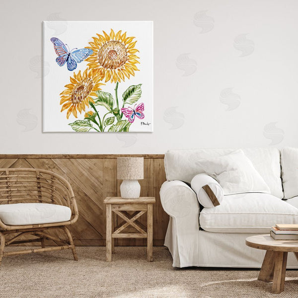 Stupell Industries Paul Brent | Brushstroke Sunflowers & Butterflies