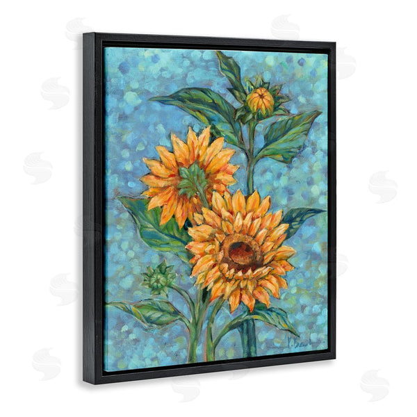 Stupell Industries Paul Brent | Budding Sunflowers On Blue Wall Art