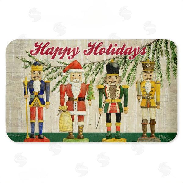 stupell industries Paul Brent | Classic Nutcrackers Happy Holidays Anti-Fatigue Mat