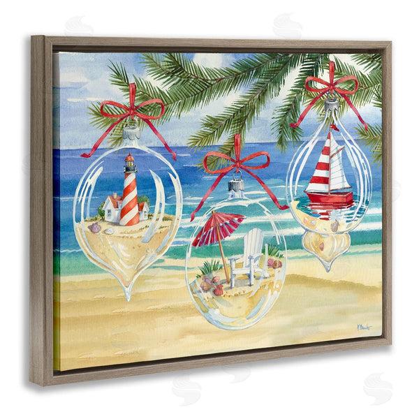 Stupell Industries Paul Brent | Coastal Christmas Ornaments Wall Art