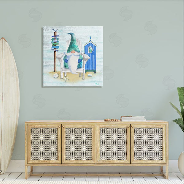Stupell Industries Paul Brent | Coastal Gnome Beach Life Relaxing Wall Art