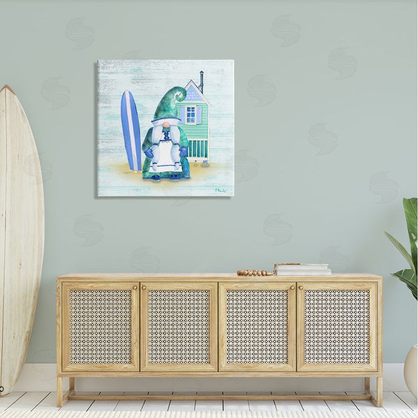 Stupell Industries Paul Brent | Coastal Gnome Beach Shack Home Wall Art