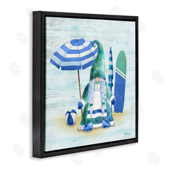 Stupell Industries Paul Brent | Coastal Gnome Braided Summer Surfer Wall Art