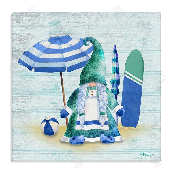 stupell industries Paul Brent | Coastal Gnome Braided Summer Surfer Wall Art