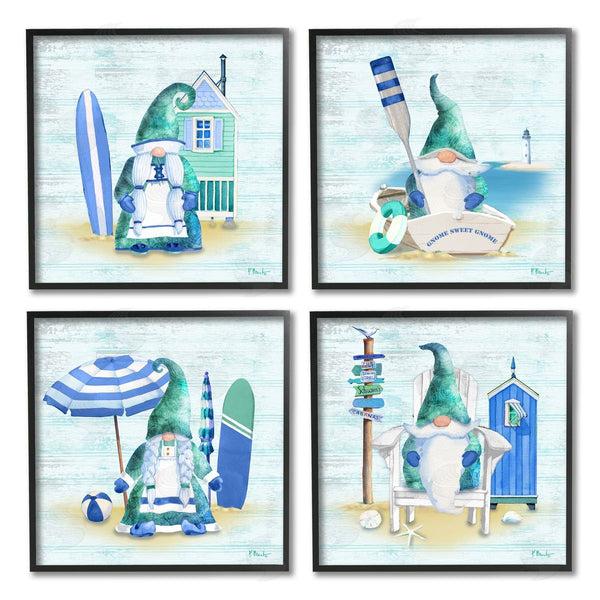 Stupell Industries Paul Brent | Coastal Gnomes Nautical Life Wall Art