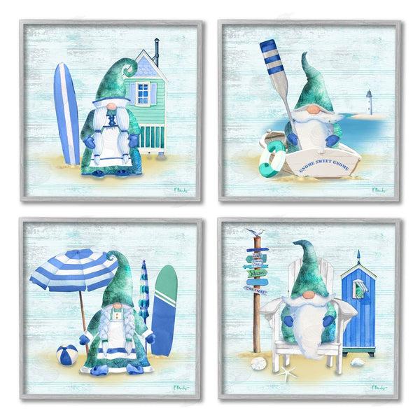 Stupell Industries Paul Brent | Coastal Gnomes Nautical Life Wall Art