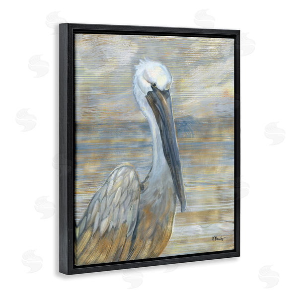 Stupell Industries Paul Brent | Coastal Pelican Bird Abstract Portrait