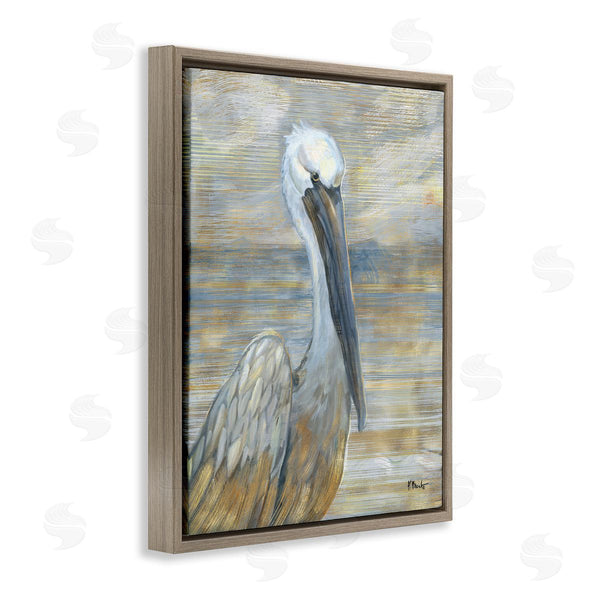 Stupell Industries Paul Brent | Coastal Pelican Bird Abstract Portrait