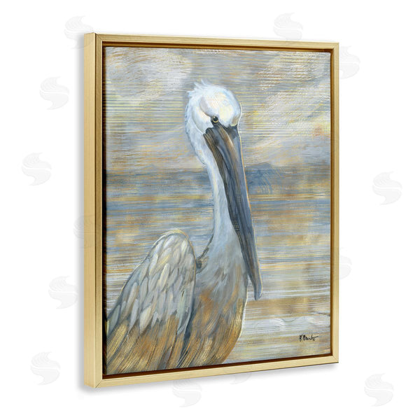Stupell Industries Paul Brent | Coastal Pelican Bird Abstract Portrait