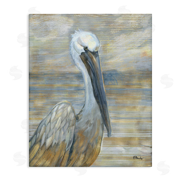stupell industries Paul Brent | Coastal Pelican Bird Abstract Portrait