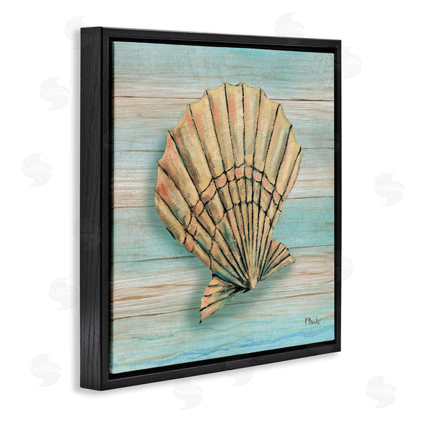 Stupell Industries Paul Brent | Coastal Teak Clam Shell