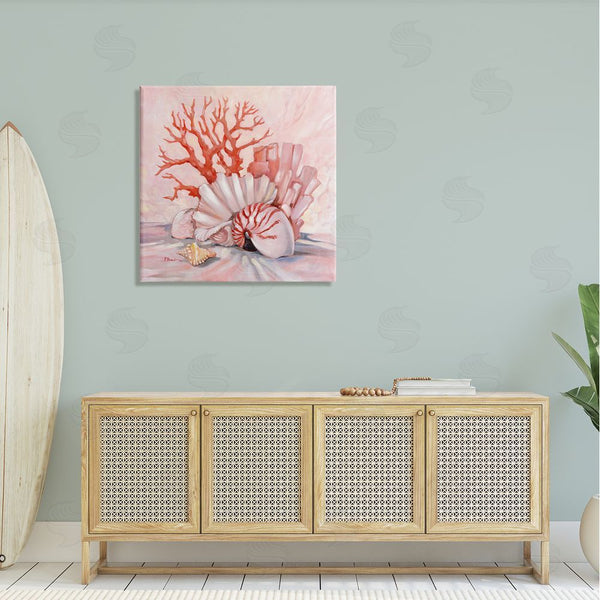 Stupell Industries Paul Brent | Coral Still Life Aquatic Seashells Wall Art