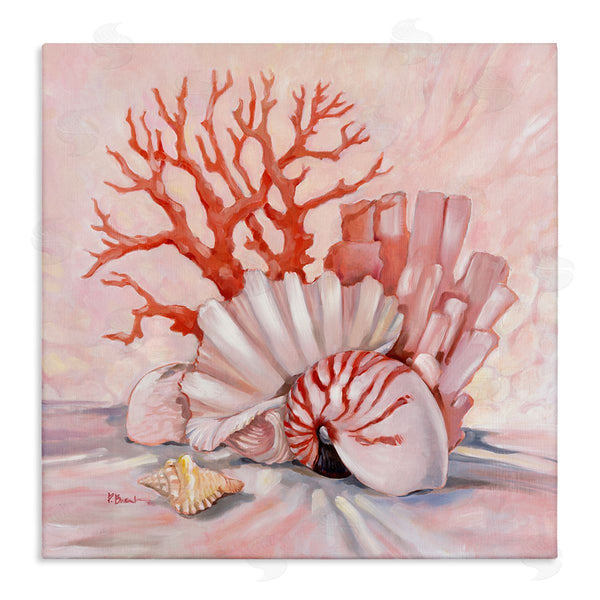stupell industries Paul Brent | Coral Still Life Aquatic Seashells Wall Art